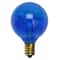 Blue 7 Watt Incandescent G40 Globe Replacement Light Bulbs, 25ct.